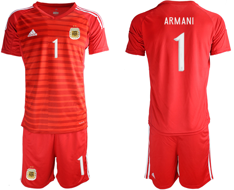 Men 2020-2021 Season National team Argentina goalkeeper red #1 Soccer Jersey1->argentina jersey->Soccer Country Jersey